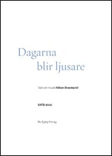 Dagarna blir ljusare SATB choral sheet music cover